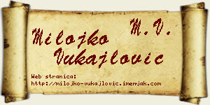 Milojko Vukajlović vizit kartica